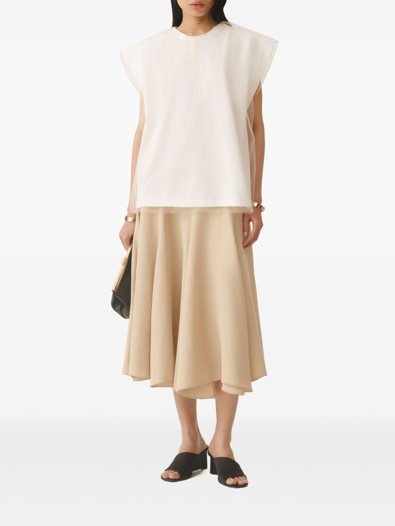 FABIANA FILIPPI organza-overlay top outlook