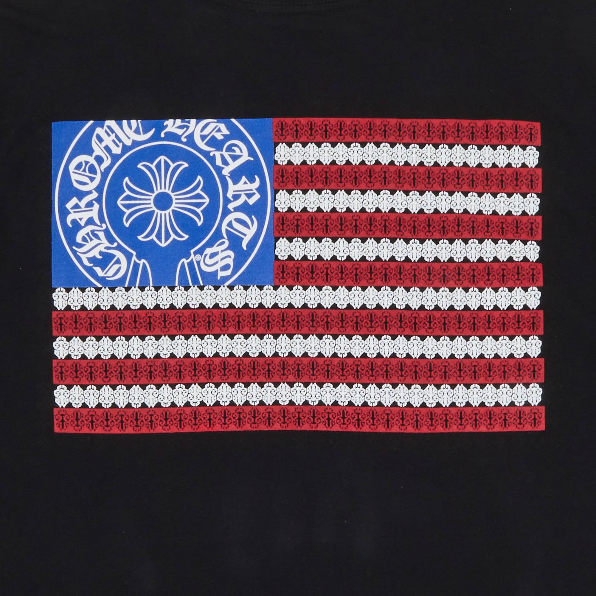 Chrome Hearts American Flag T-Shirt 'Black' - 3