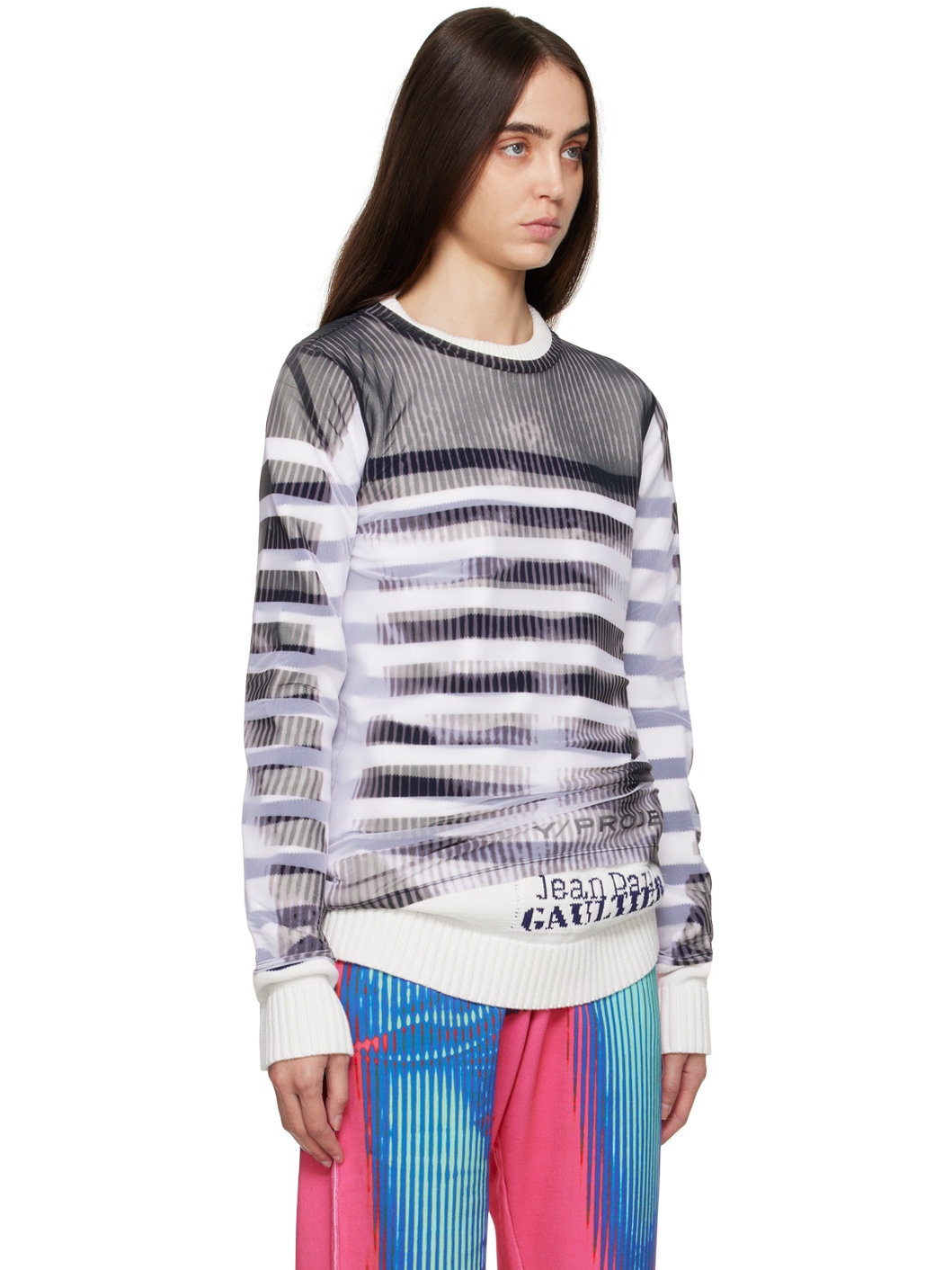 Black & White Jean Paul Gaultier Edition Marinière Sweatshirt - 2