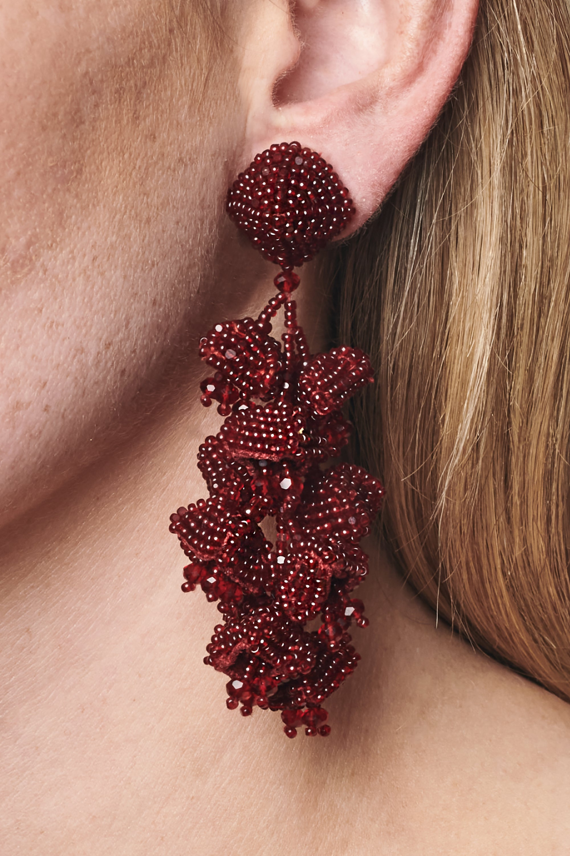 GRAPES EARRINGS - MERLOT - 2