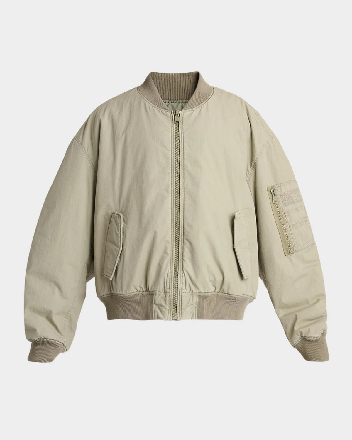 Men's Embroidered-Pocket Bomber Jacket - 1