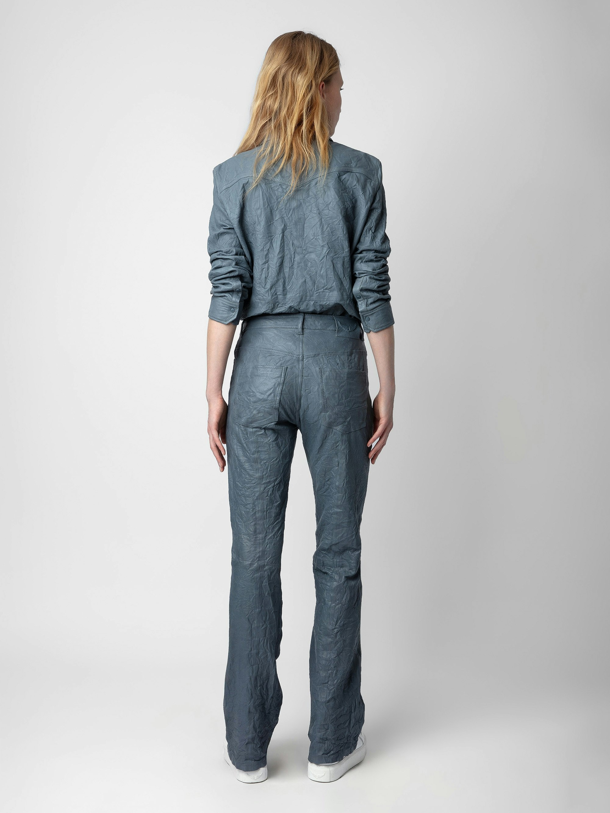 Pistol Crinkled Leather Pants - 3