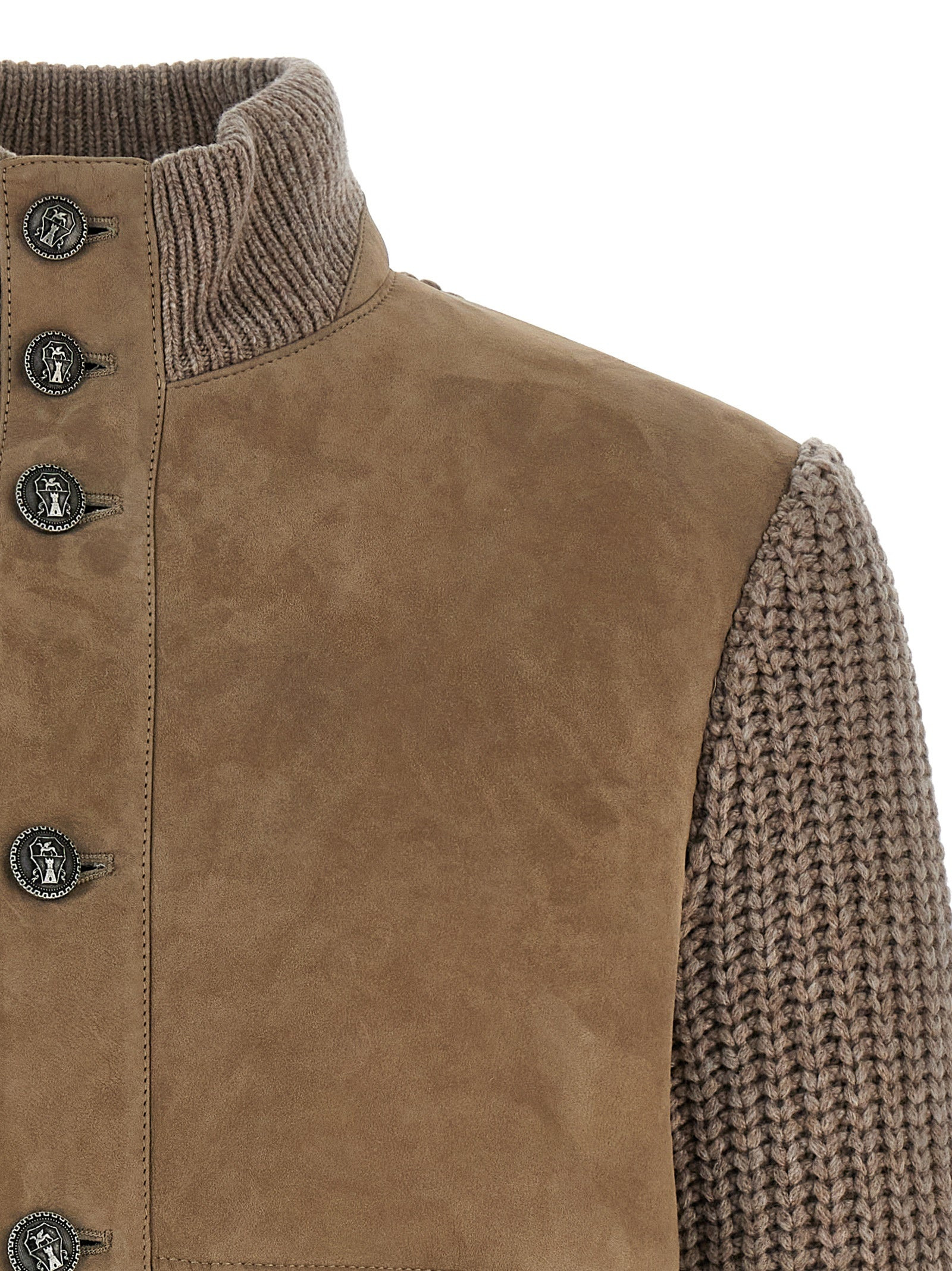 Shearling Bomber Jacket Puffer Jackets Beige - 3