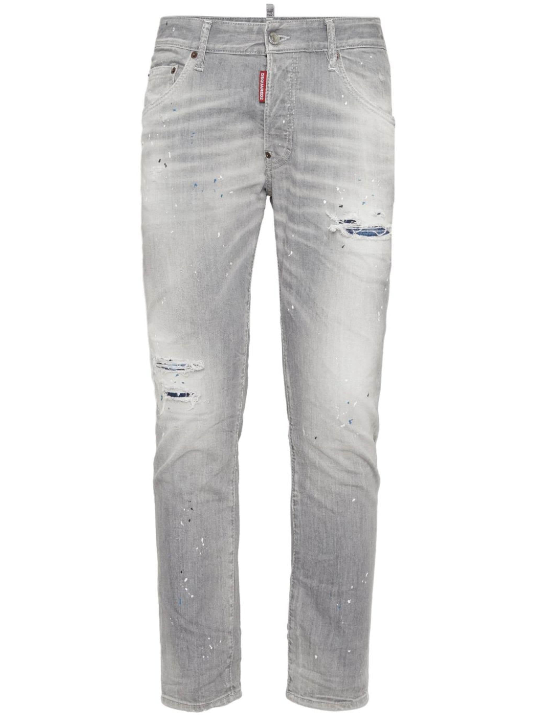 distressed washed-denim jeans - 1