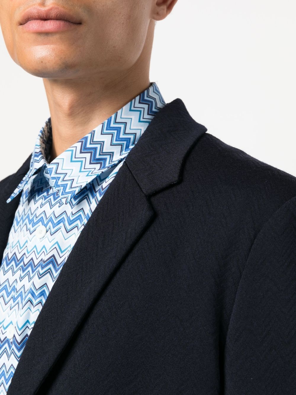 notched-lapel single-breasted blazer - 5