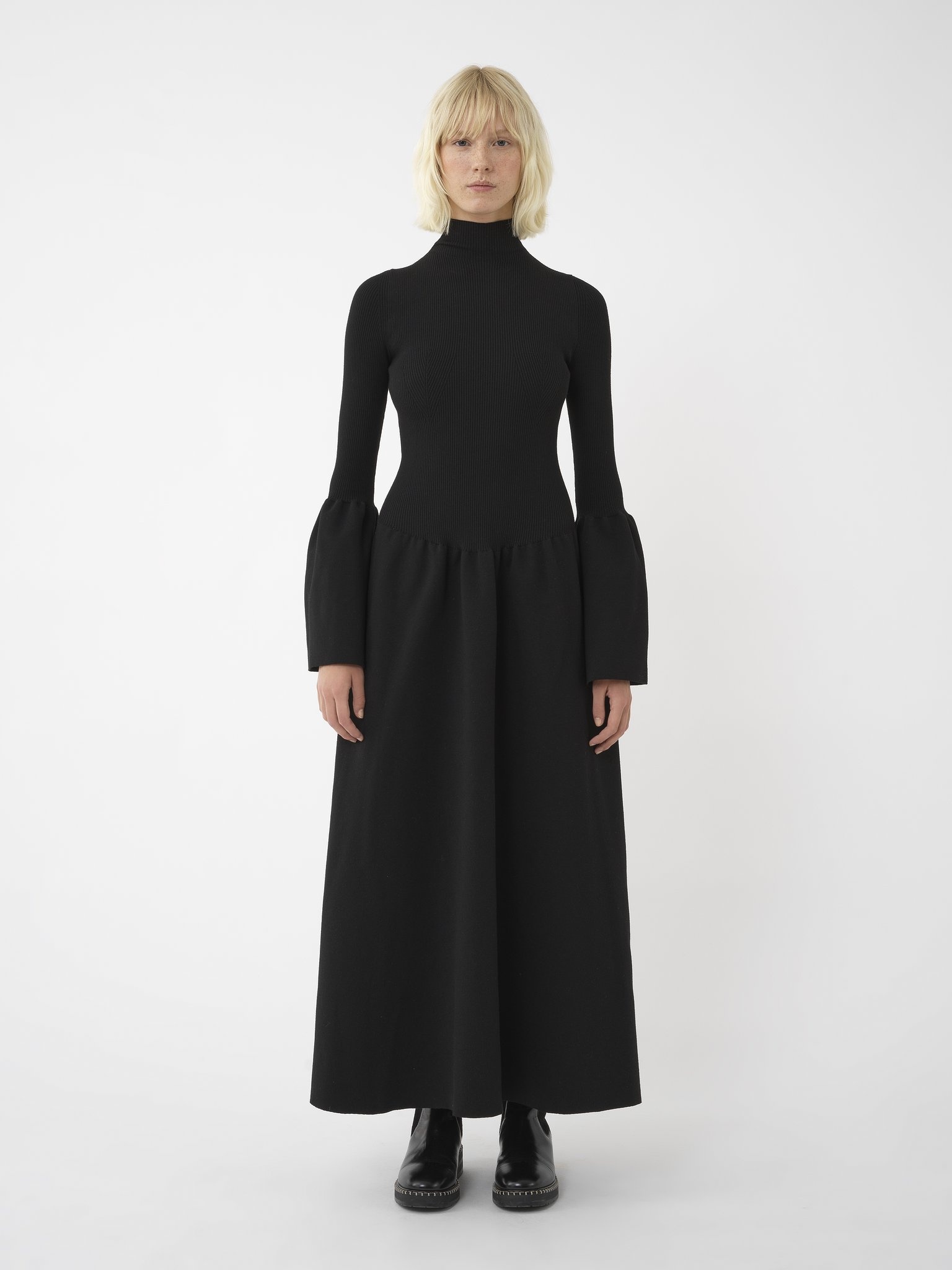 MOCK-NECK KNIT DRESS - 3