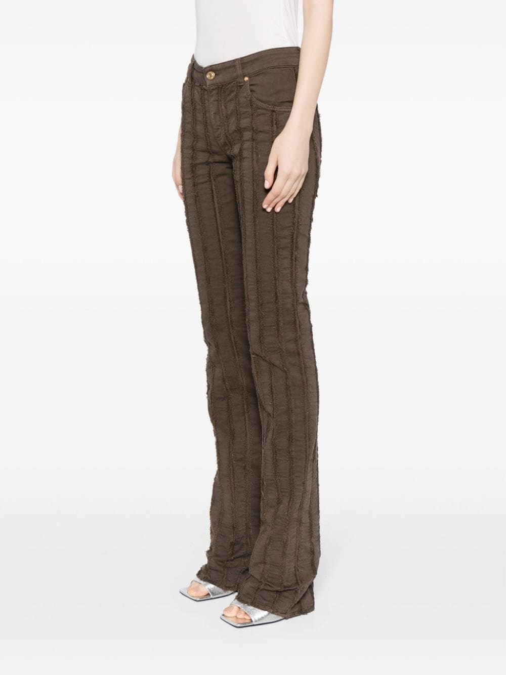 striped straight-leg trousers - 3