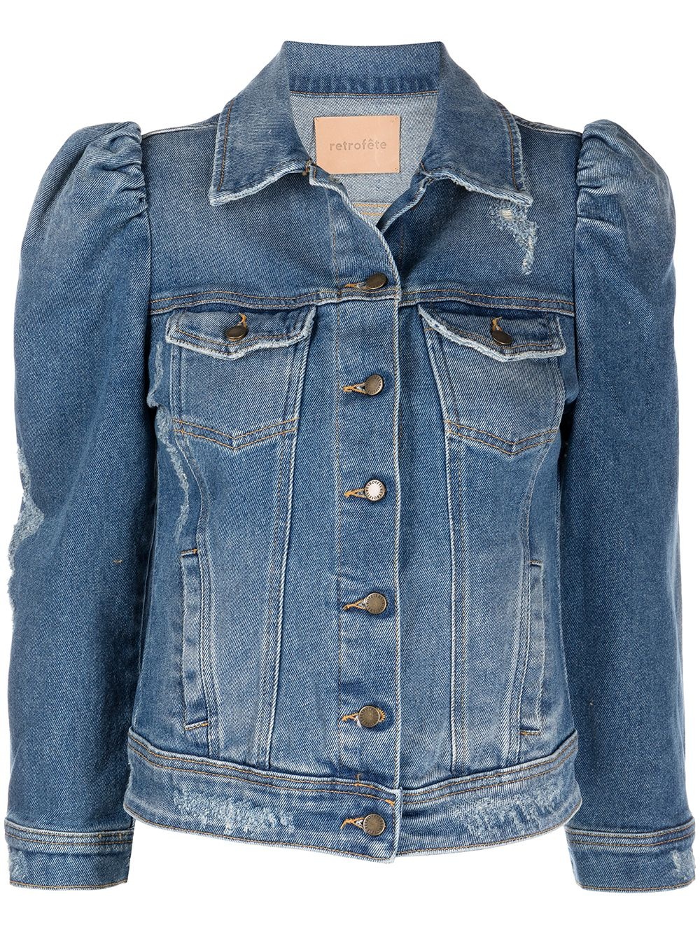 Ada puff-sleeve denim jacket - 1