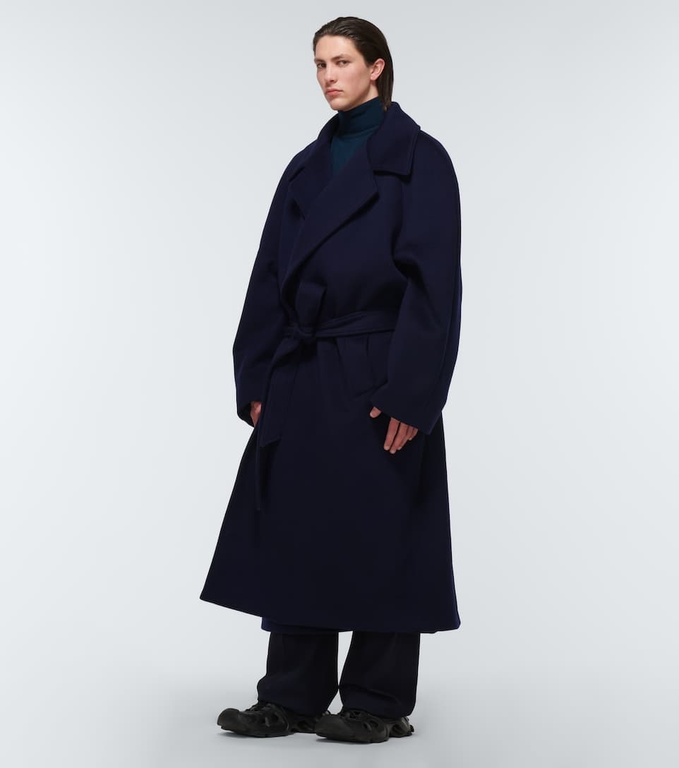 Belted cashmere coat - 3