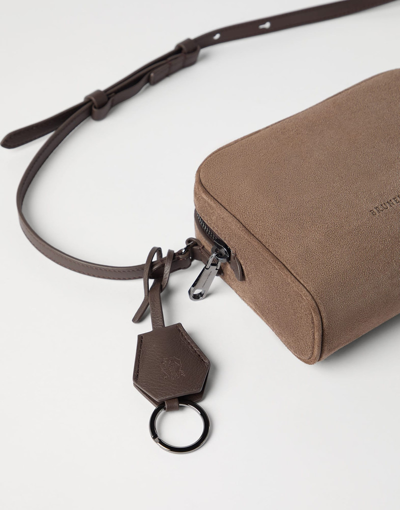 Suede Boston clutch bag 3