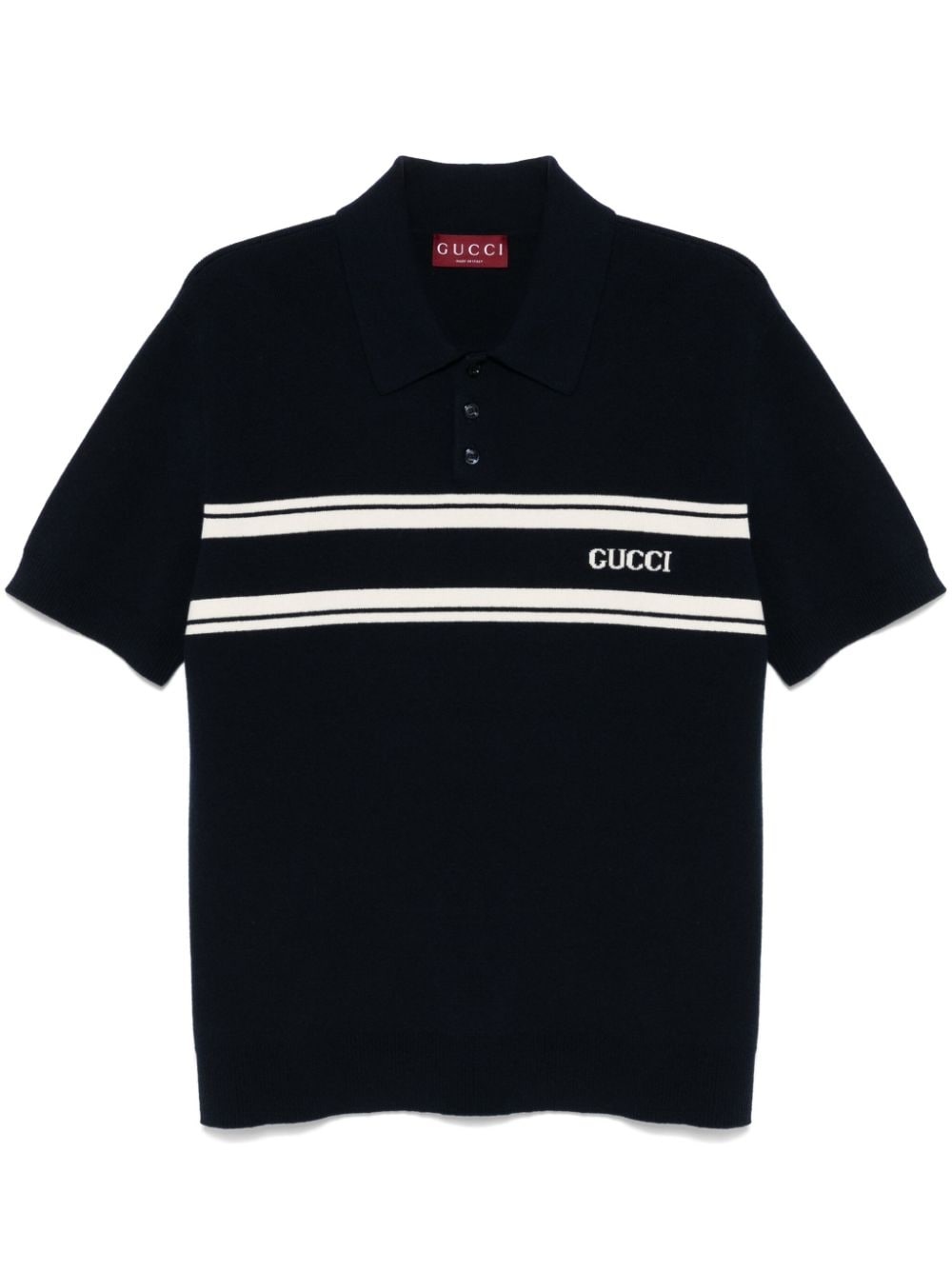 logo-jacquard polo shirt - 1