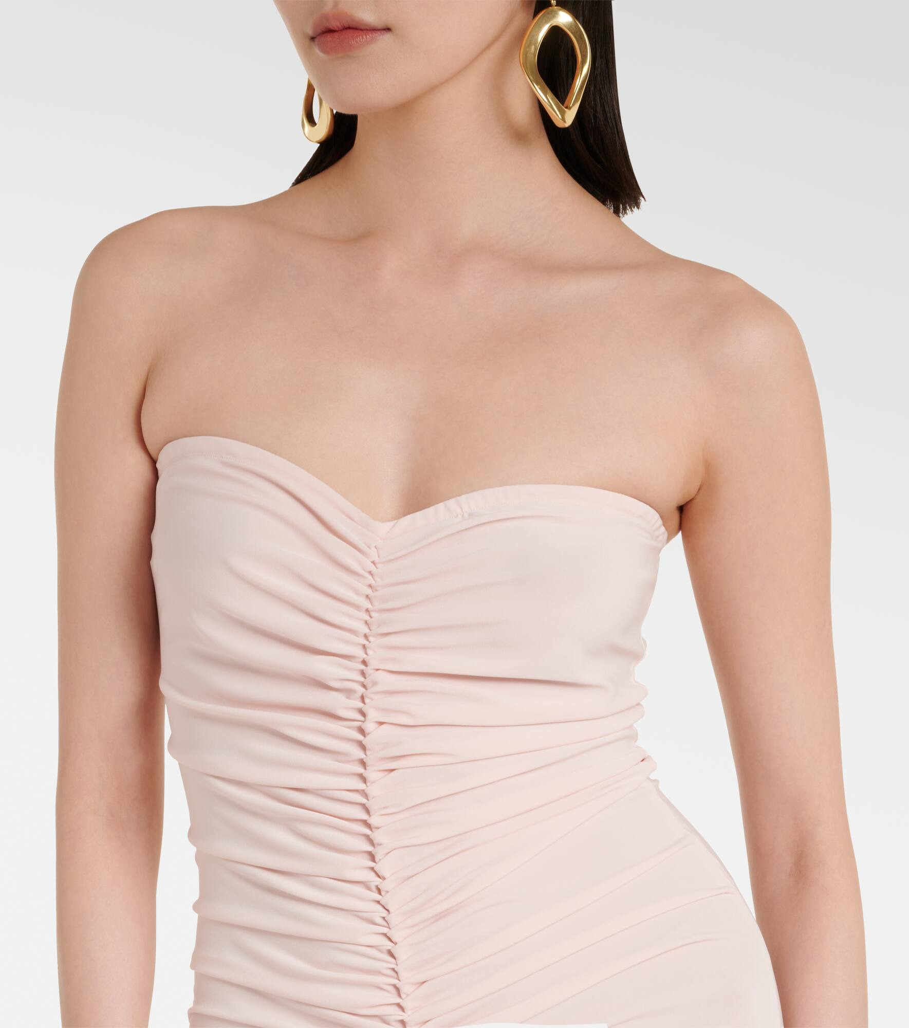 Ruched strapless gown - 4
