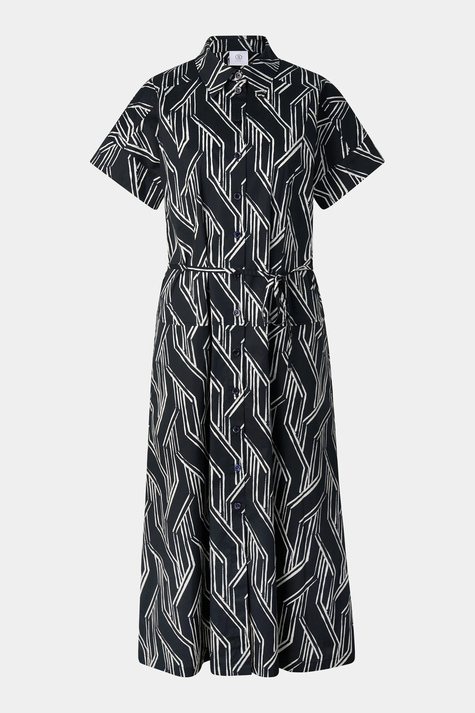 Roxana shirt dress in Navy blue/off-white - 1