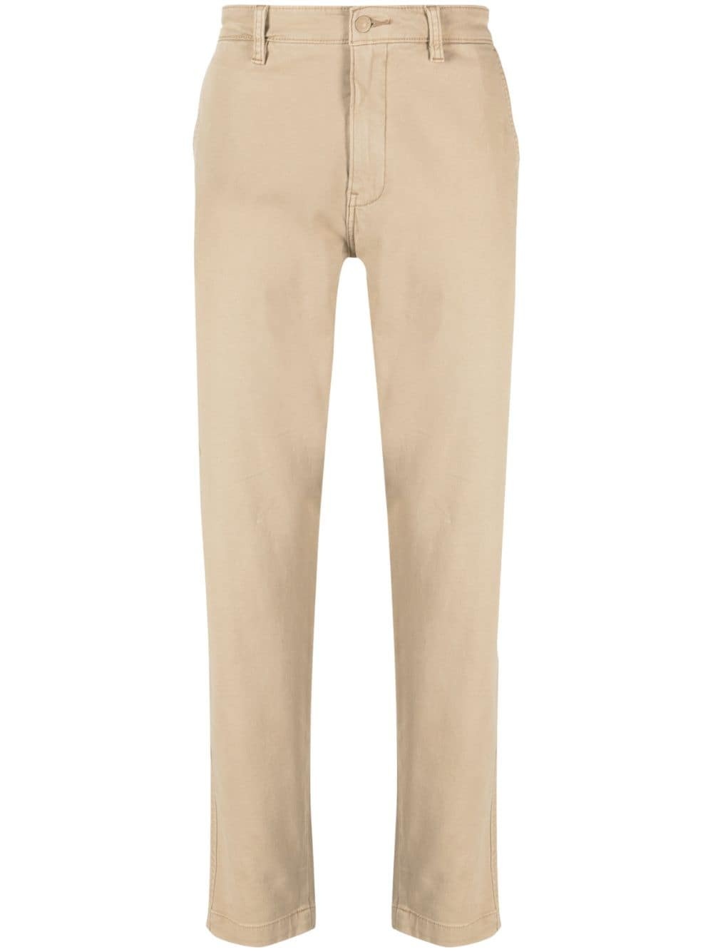 logo-patch chino trousers - 1