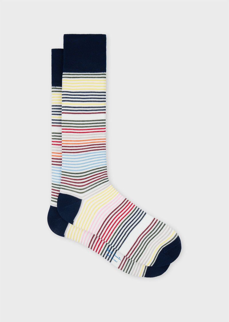 Multi Colour Multi Stripe Socks - 1