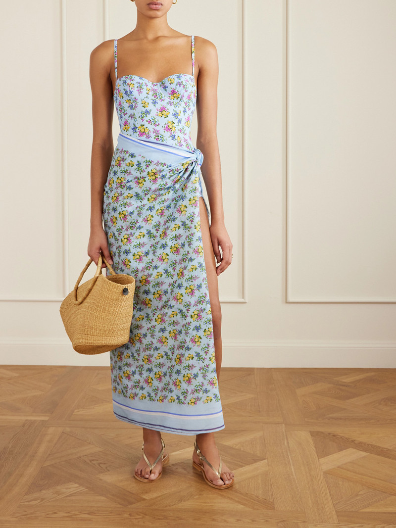 Dolce & Gabbana Floral-print Fringed Cotton-voile Coverup outlook