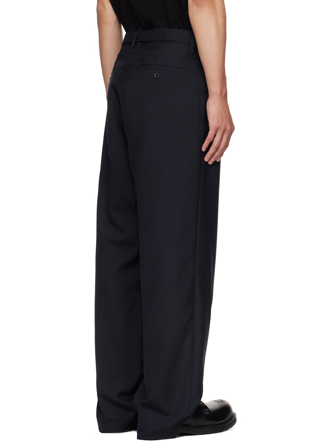 Navy Suiting Trousers - 3