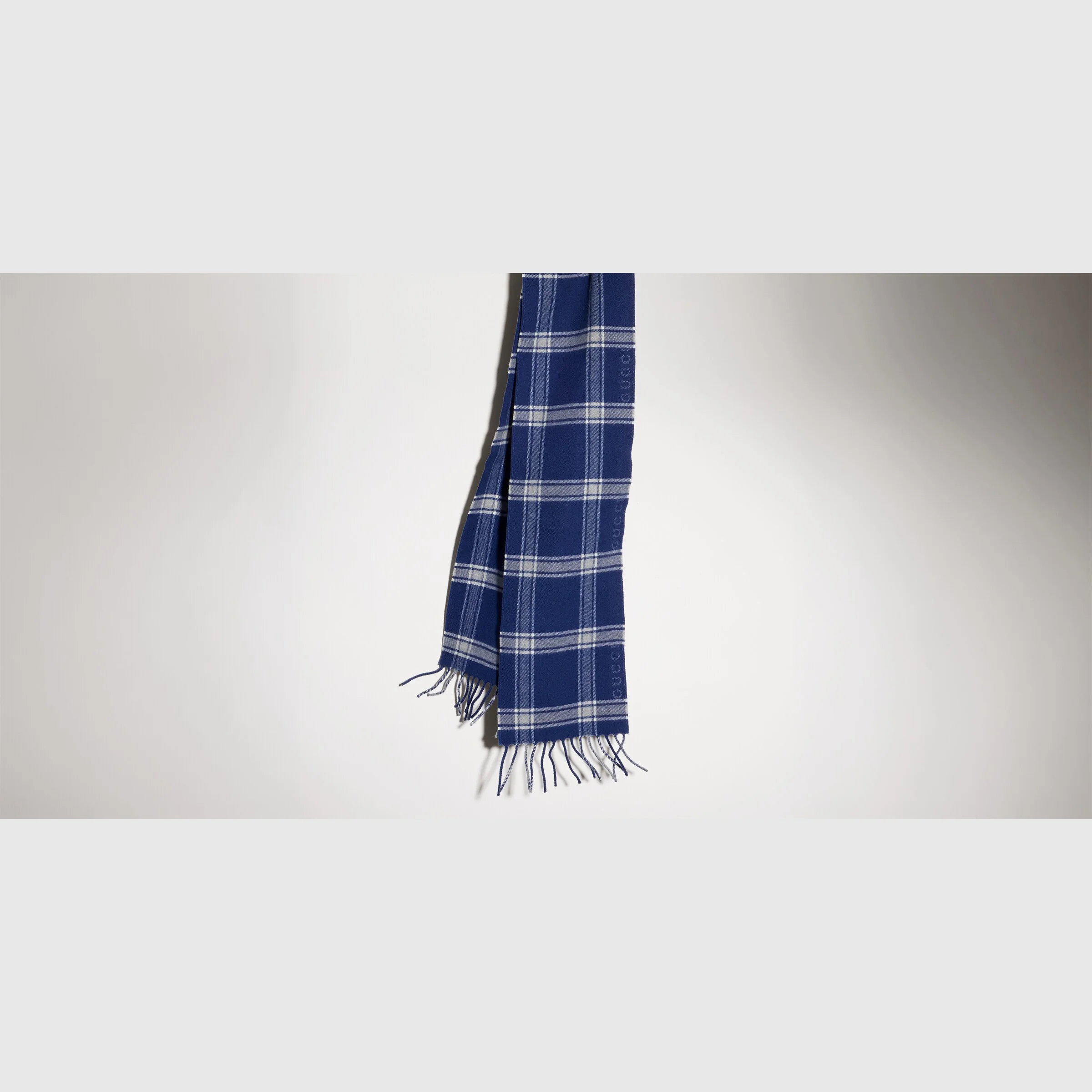Gucci tartan wool cashmere scarf - 1