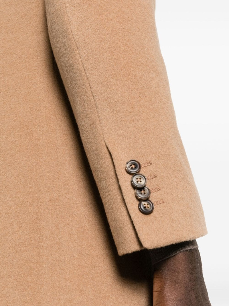 notched-lapels single-breasted coat 5