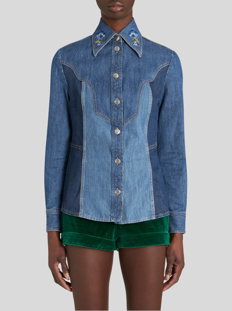 Etro DENIM SHIRT WITH EMBROIDERY outlook