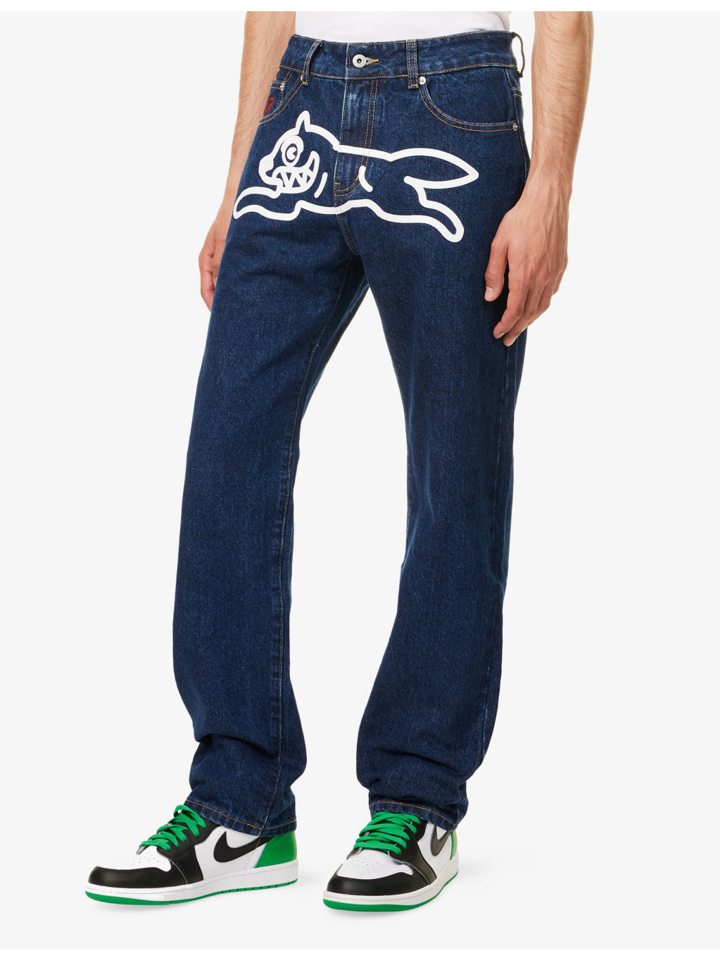 Running Dog Straight-Leg Denim Jeans - 3