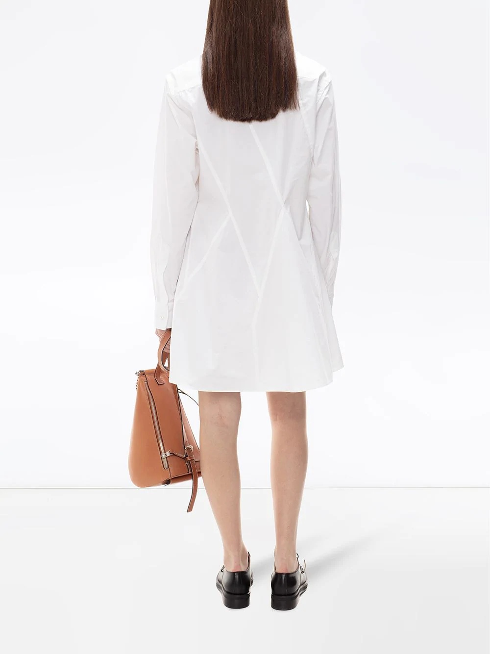 godet-hem shirt-dress - 4