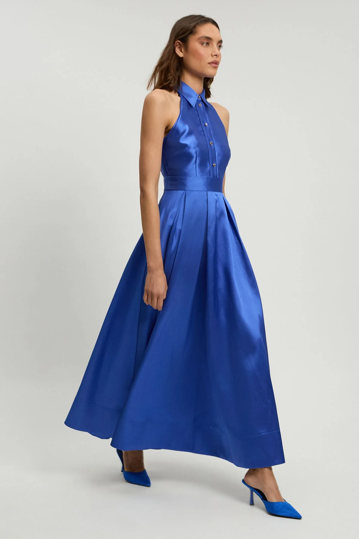 Forever Twill Collared Maxi Dress - 1
