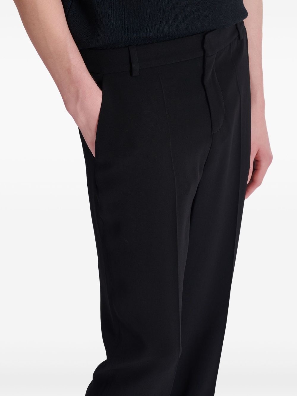 cotton straight-leg trousers - 7
