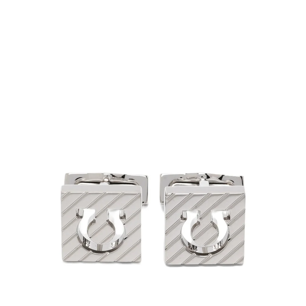 Ferragamo Silver Cufflinks Men - 1