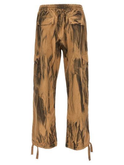 MSGM Dirty-Effect Cargo Pants Beige outlook