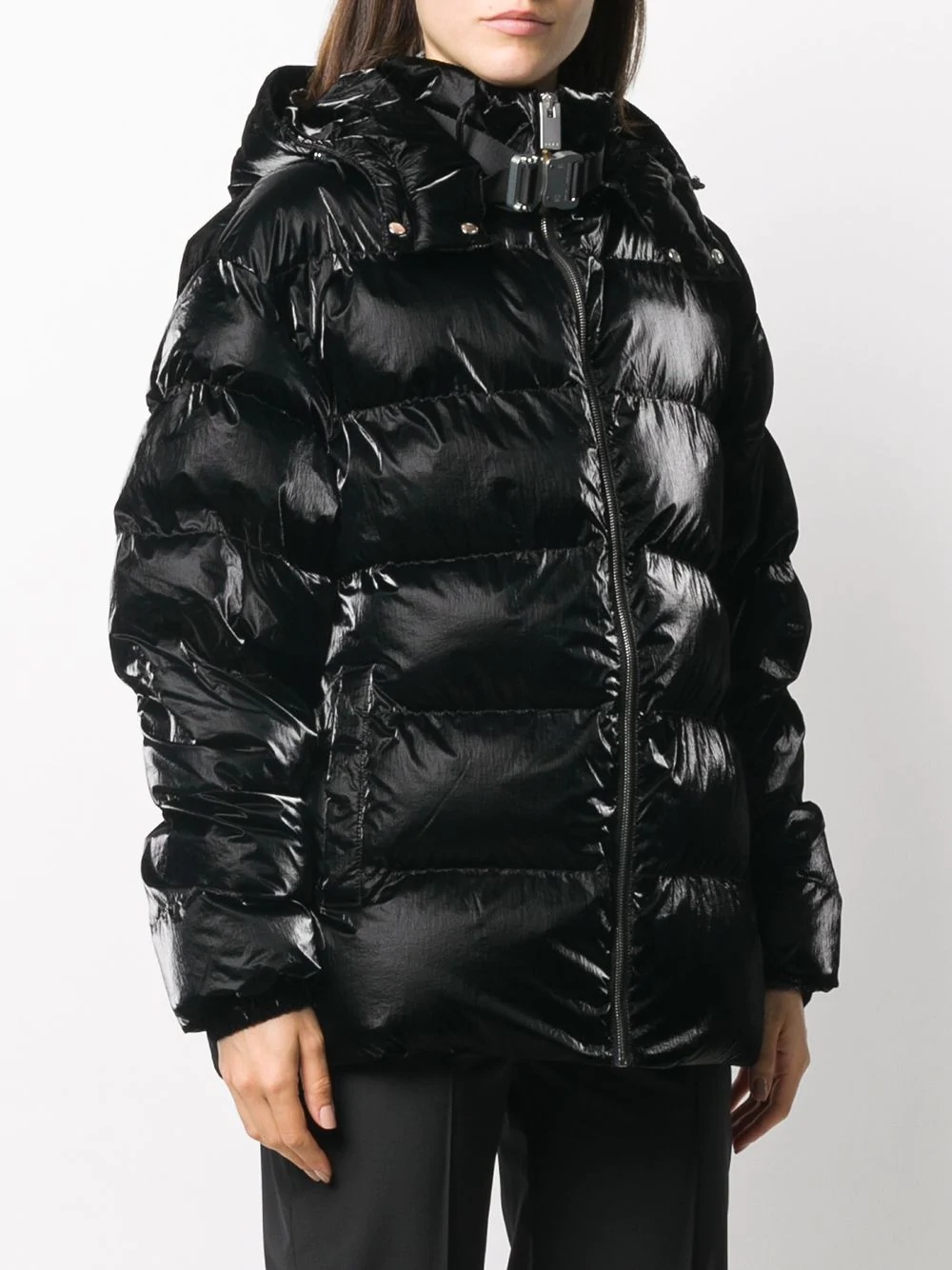 high-shine padded coat - 3