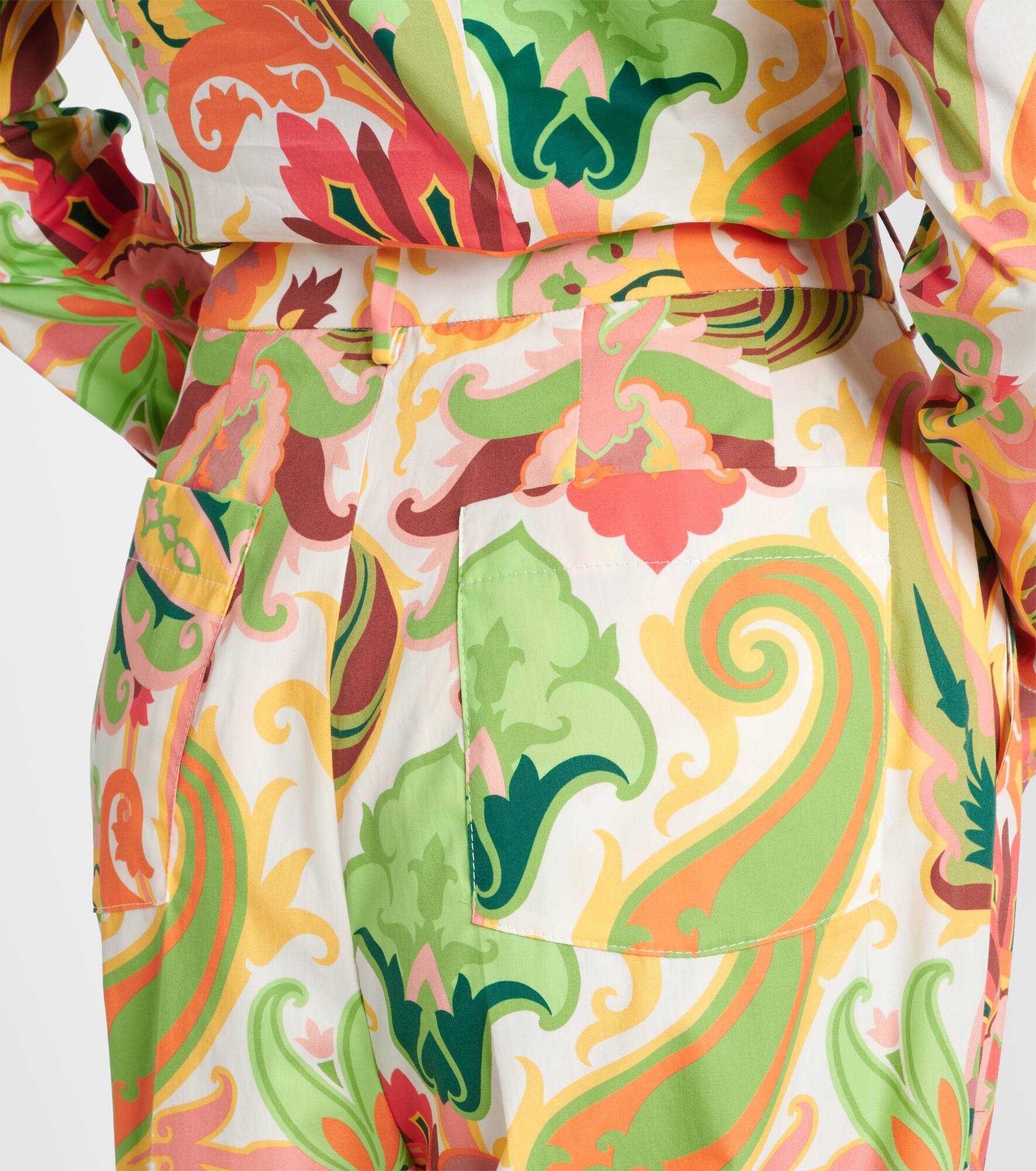 Printed cotton wide-leg pants - 5