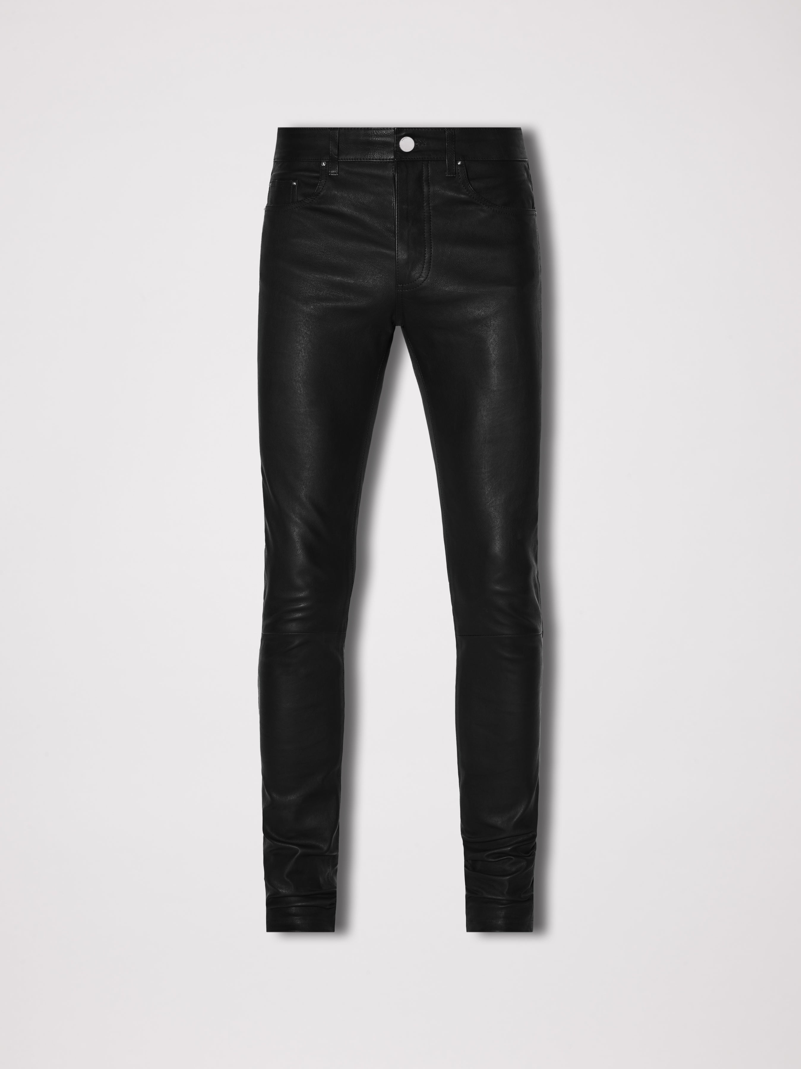 5 POCKET LEATHER PANT - 1