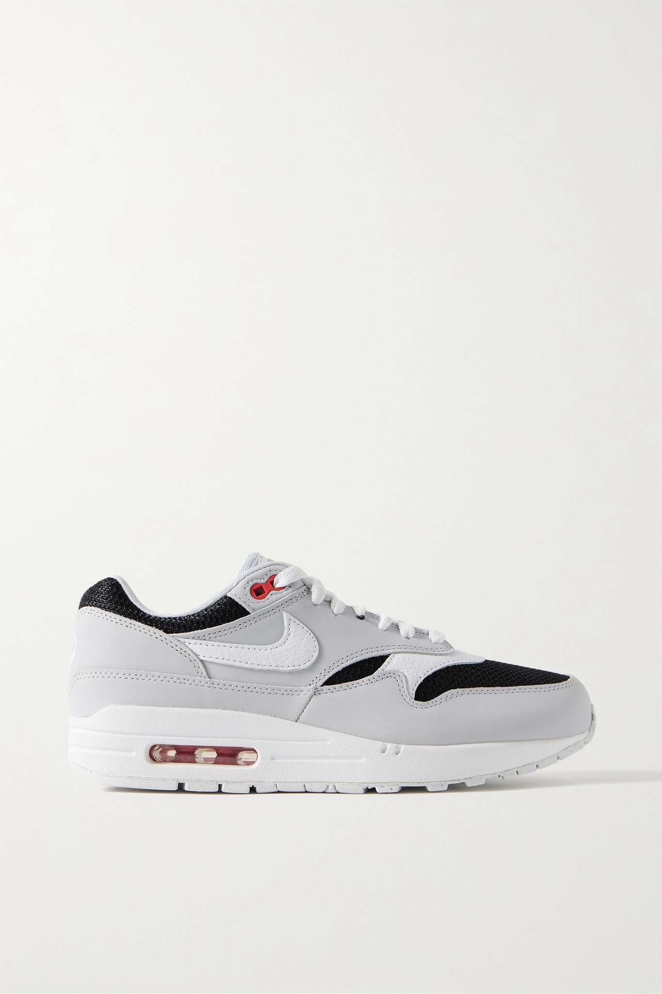 Air Max 1 suede, textured-leather and canvas sneakers - 1