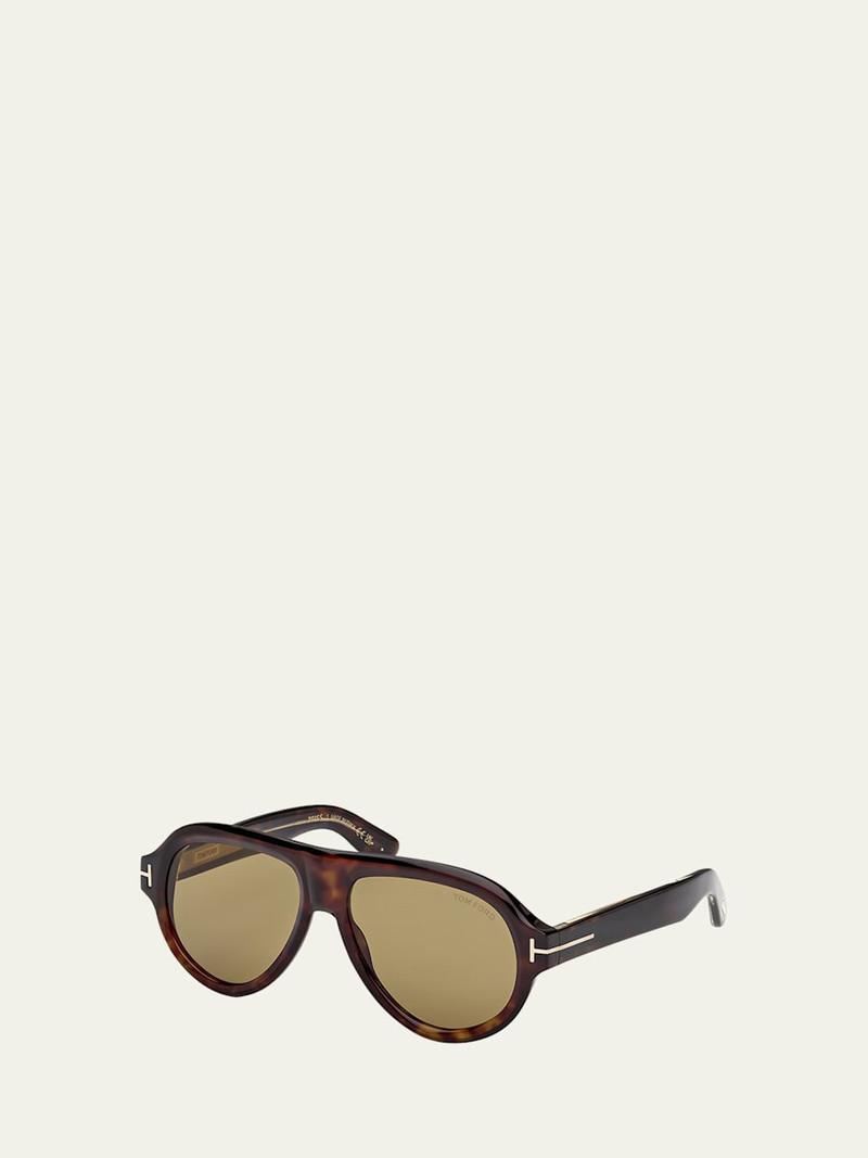TOM FORD Men's Icon Collection Acetate Aviator Sunglasses outlook