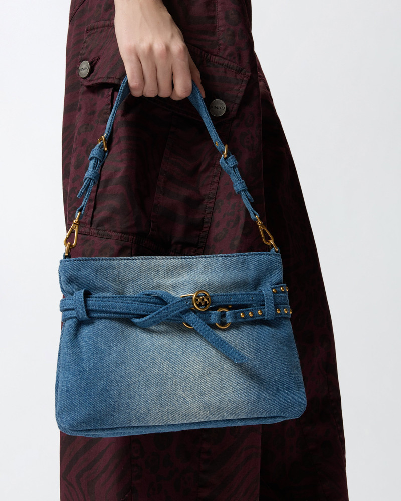 BELT BAG MINI SMALL SHOULDER BAG IN DENIM 5
