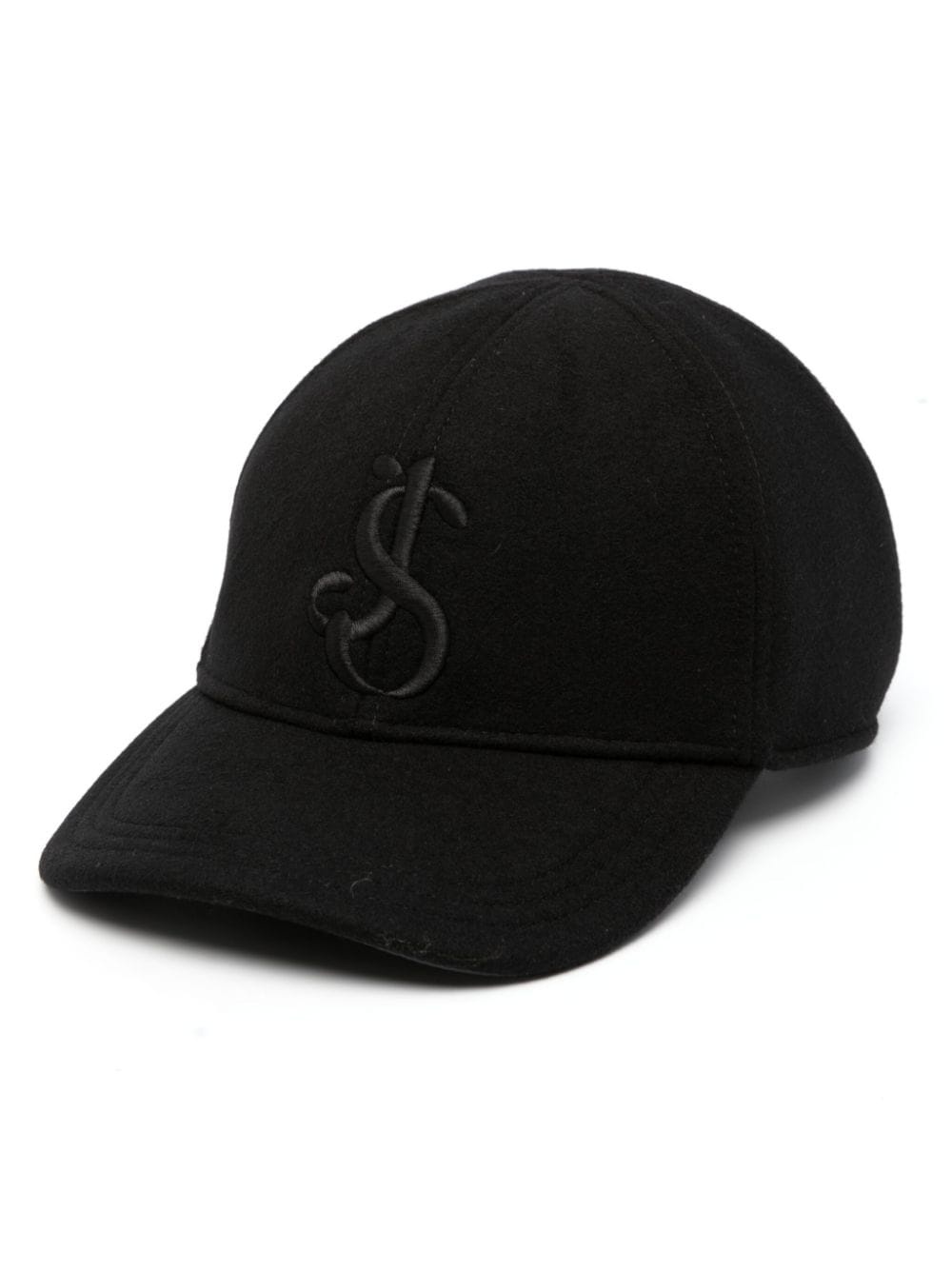 logo-embroidered cashmere cap - 1