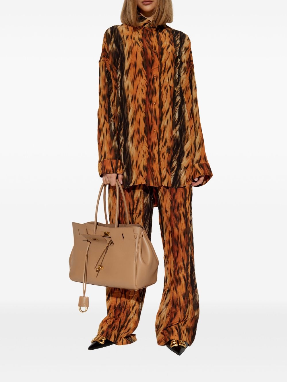 printed straight trousers - 2