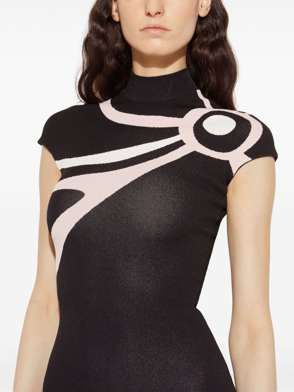 Marmo-jacquard mini dress - 5