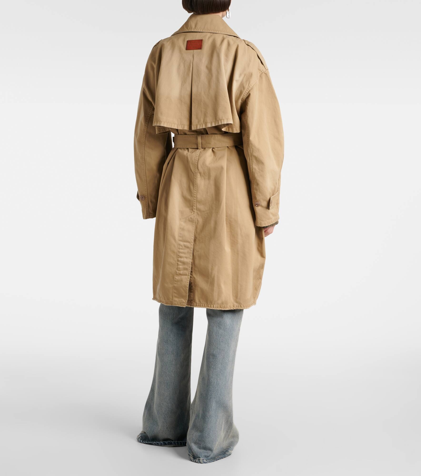Cotton twill trench coat - 3
