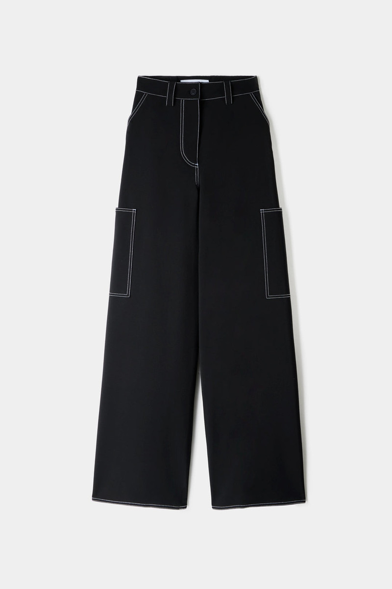 SUNNEI FIT LOOSE PANTS / black outlook