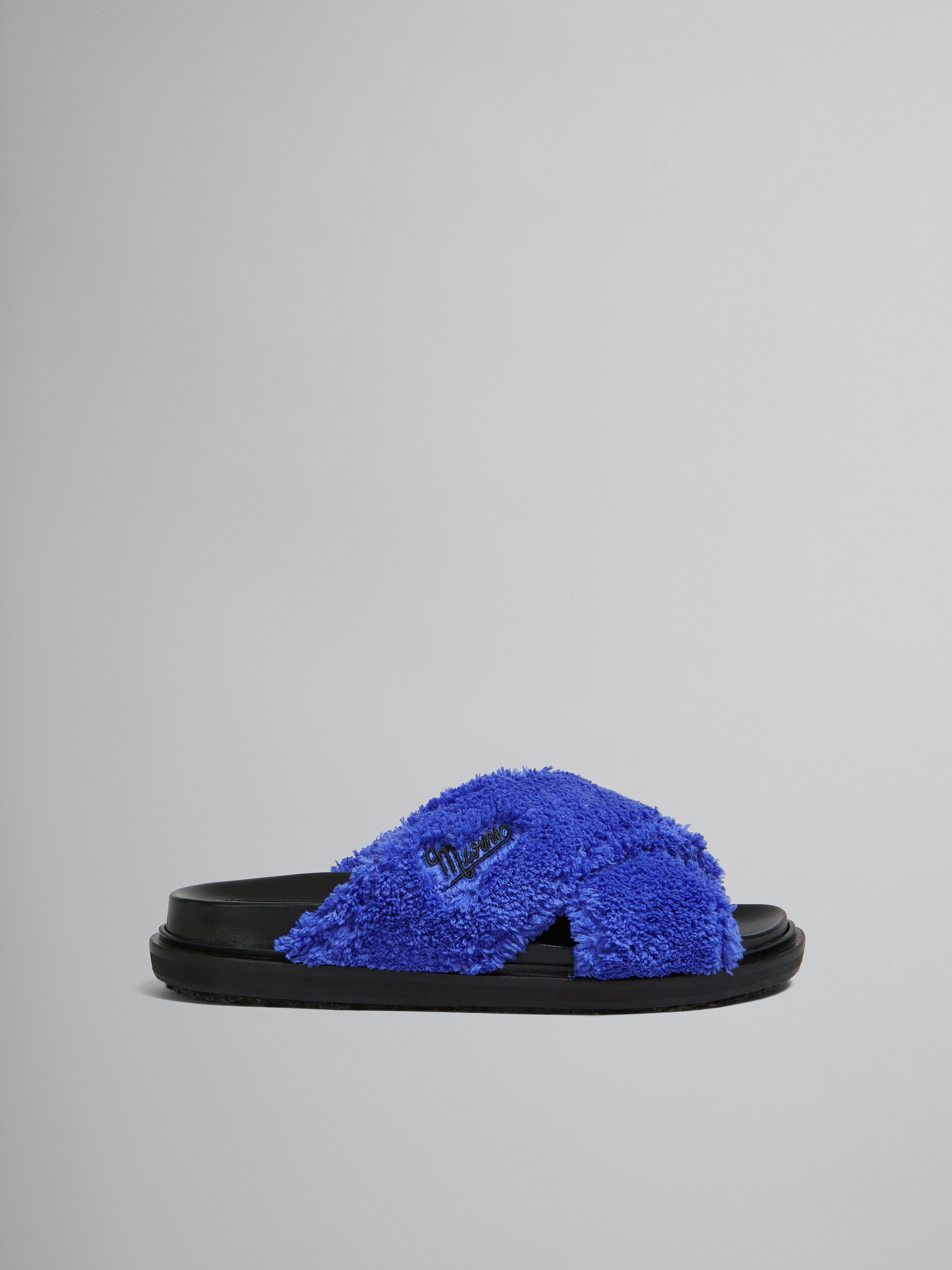 BLUE TERRY SLIDE SANDAL - 1