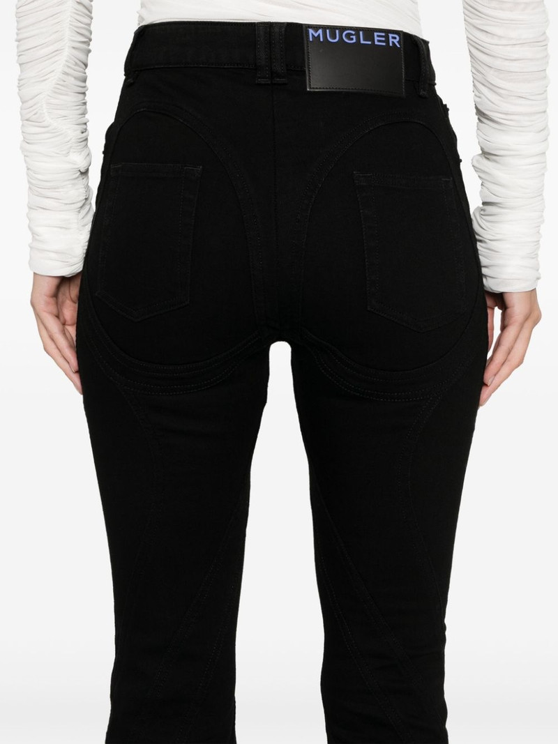 seam-detailed tapered jeans 5