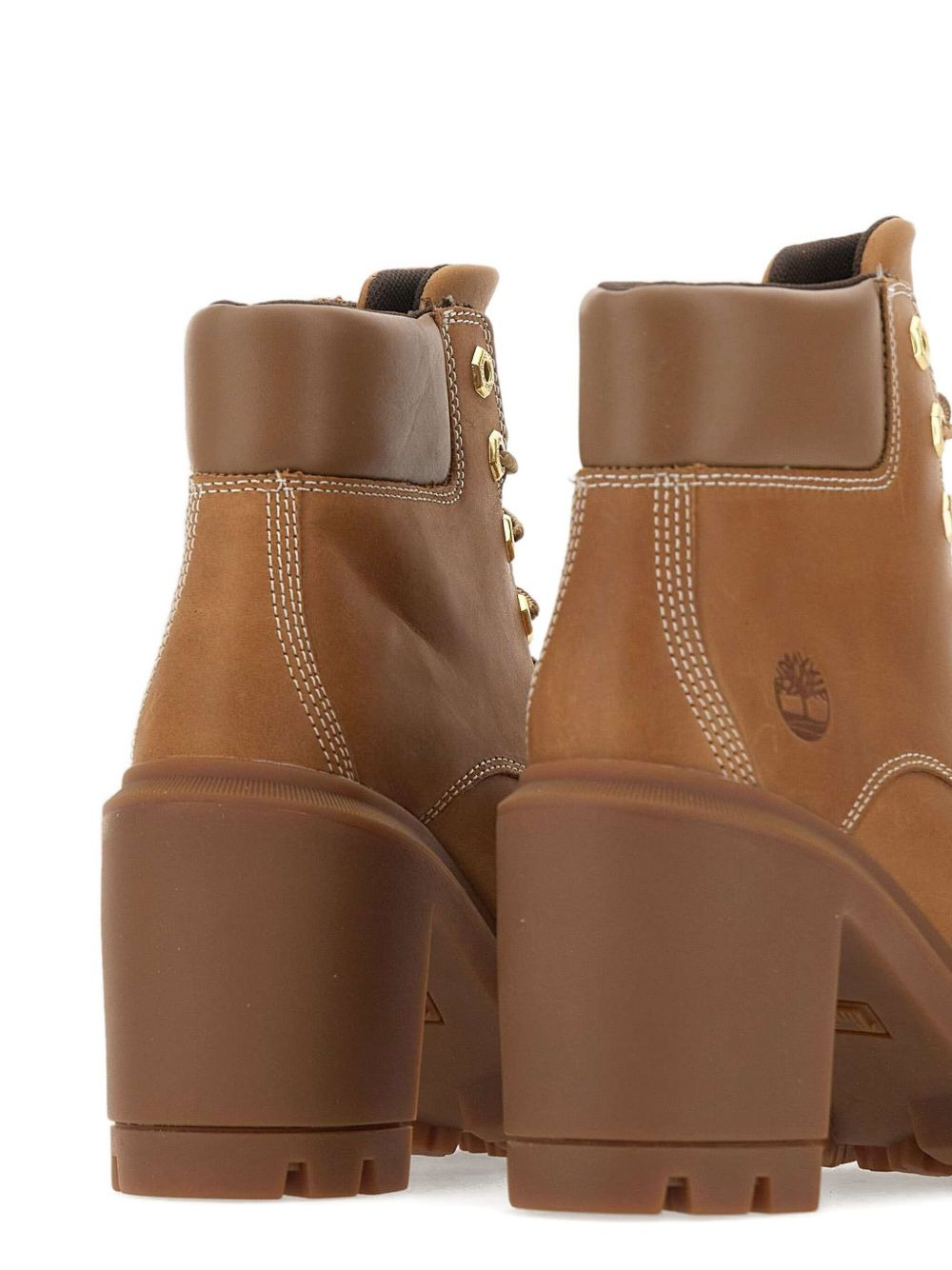 lace-up block-heel boots - 4