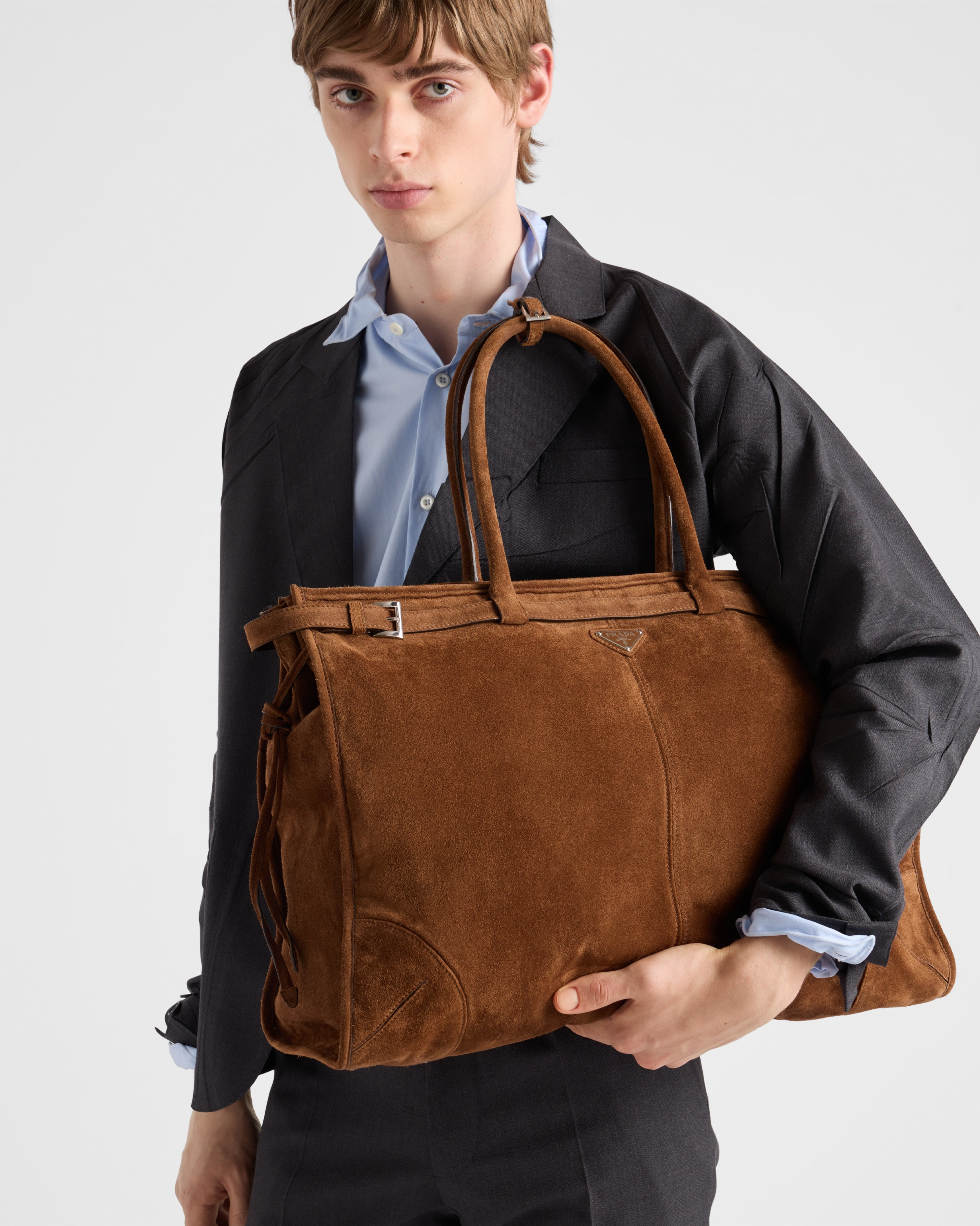 Suede tote bag - 8