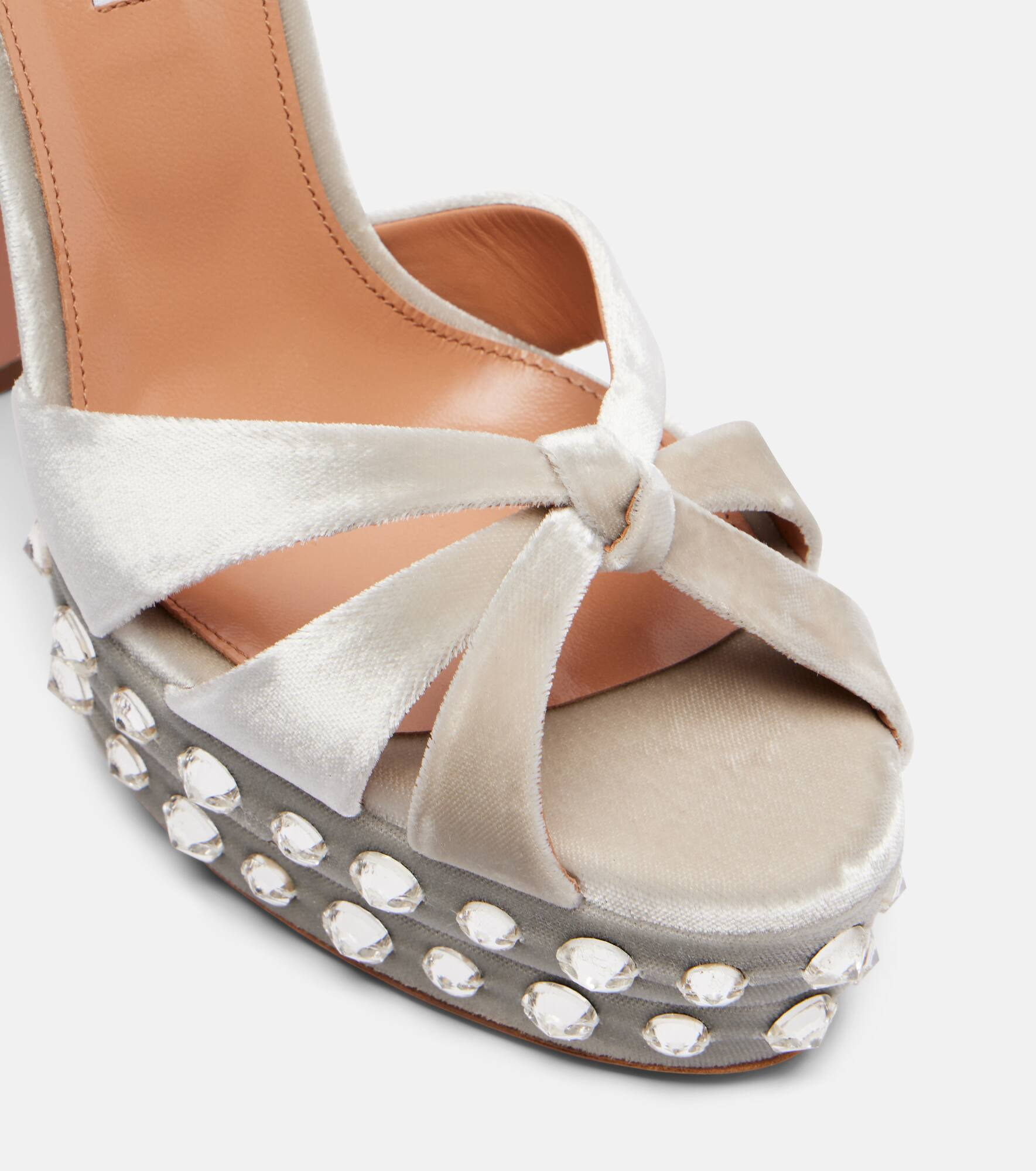 Cosmic Love 130 velvet platform sandals - 5