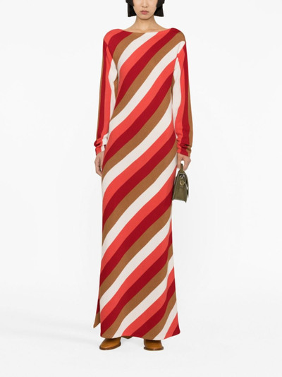 La DoubleJ Swing striped knit maxi dress outlook