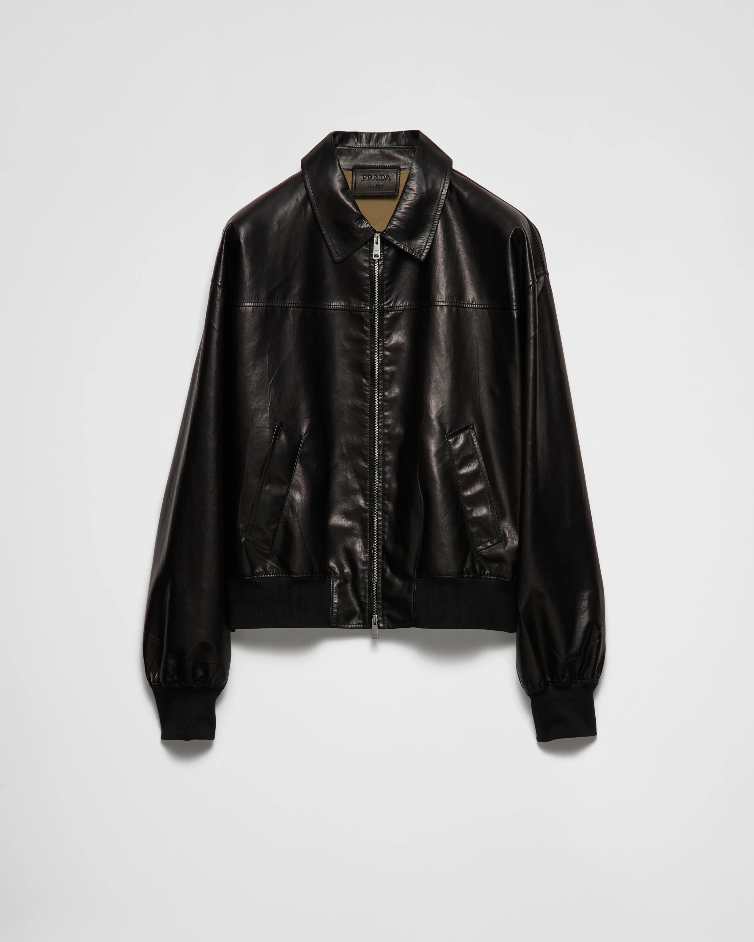 Leather bomber jacket - 1