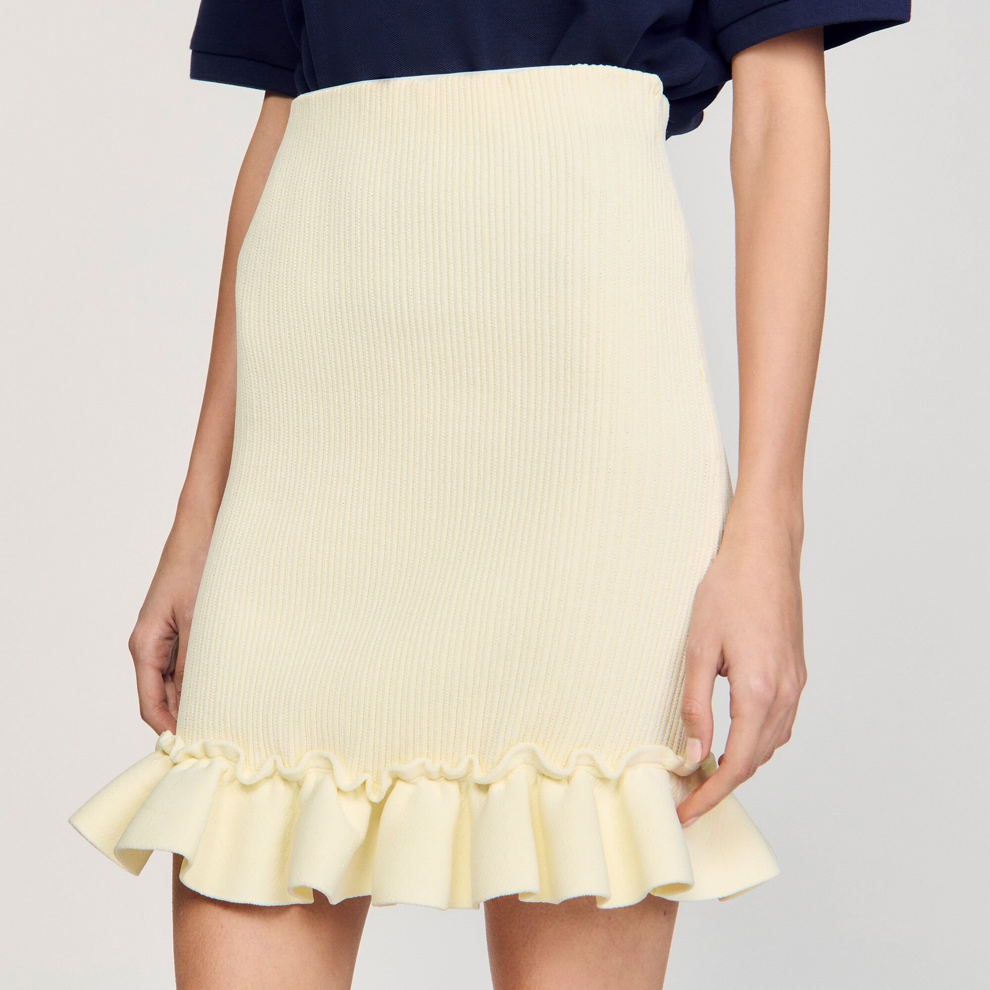 KNITTED SKIRT WITH RUFFLE - 3