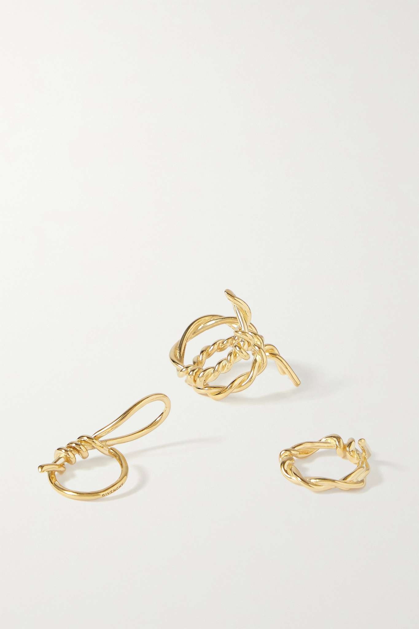 Set of three gold-tone rings - 3